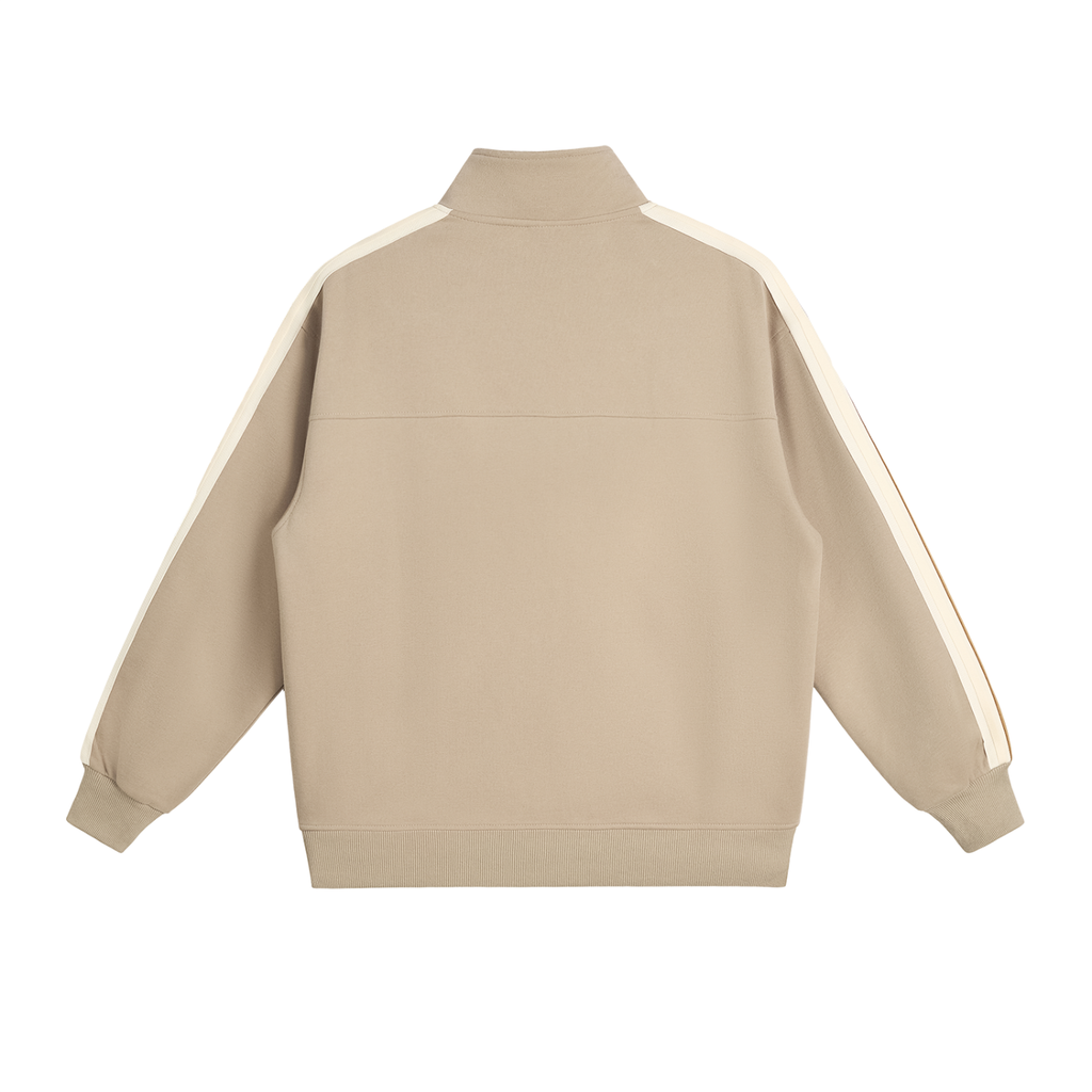 Contrast Side-Stripe Stand Collar  Jacket